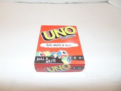 UNO Dice Game Roll & Write Roll Match & Win Family Party Game by Mattel