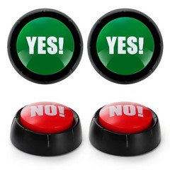 Cididu Set of 4 Yes No Button with Sound, Game Answer Button for Trivia Games…