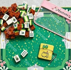 2026 Luxury Green Golf Masters American Version Acrylic Mahjong Set 160 Tiles
