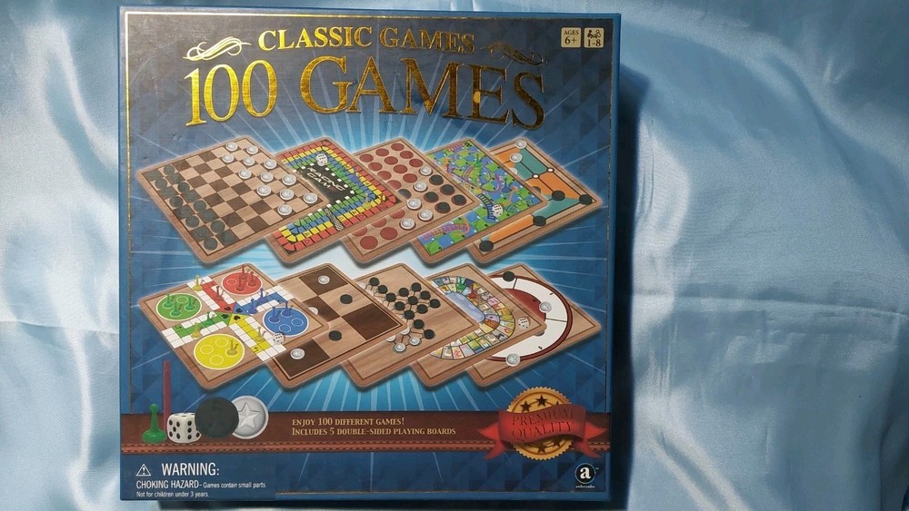 Classic Game Collection 100 Family Board Games for Adults and Kids