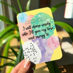 Sunny Present Less Anxiety Affirmation Cards – 45 Beautifully Illustrated…