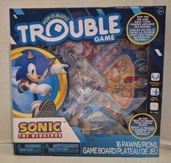 Pop-O-Matic TROUBLE Game SONIC THE HEDGEHOG Theme Game Board (2-4 Players, 2024)