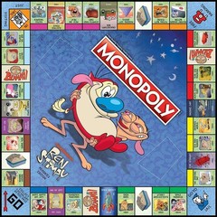 Classic Monopoly: Ren & Stimpy Edition – Custom Tokens & Game Cards Included