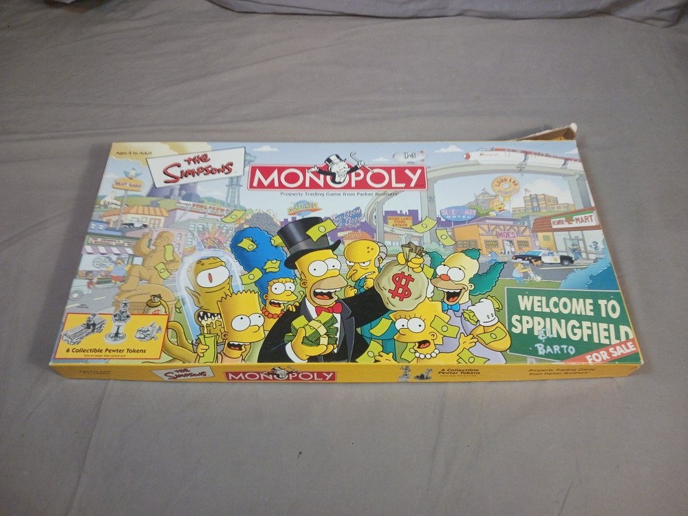 Monopoly The Simpsons Board Game 2001 Preowned Complete
