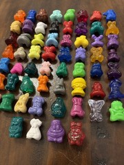 Complete ORIGINAL Set of 1996 Gogos Crazy Bones with Eggy Speedy & Jaws