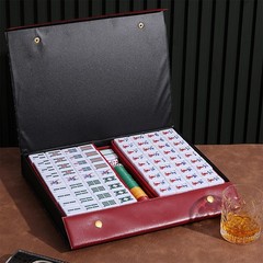 Chinese Mahjong Set X-Large 146 Numbered Melamine 1.5″ Large Size Tile with C…