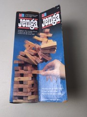 Vintage 1986 Milton Bradley Jenga Block Stacking Game Fully Complete & Excellent