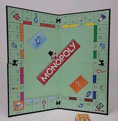 Monopoly Board Game, Incomplete See Description, Box Damage