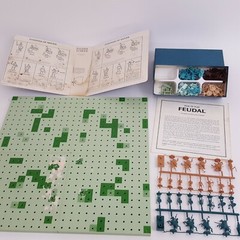 Feudal War Board Game 3M Bookshelf Vintage Strategy Military Castle 1967 COMP