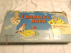 Vintage 1958 The Children’s Hour Parker Brothers 3 Games in 1, Each 20 minutes