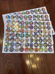 1995 Lot 3 Sheets 70 Collector Lot Unpunched Pogs Milk Caps Presidents Rare