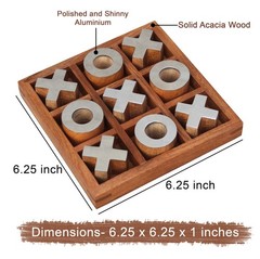T one wooden Tic Tac Toe Game | board games for adults | Table Top Living Room D