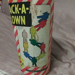 Very RARE Vtge. Stack-A-Clown Tot Guidance Game #4204 in round Orig. Box