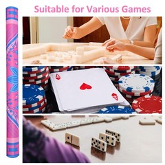 Printed Learning Mahjong Mat (33”x33”) with Black Carrying Bag, Anti-Slip, No…
