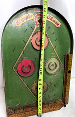 1934 Lindstrom Steeplechase Bagatelle Horse Race Game Wooden Pinboard