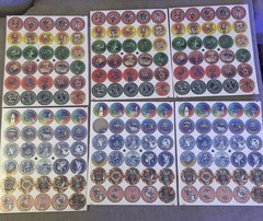 1994 S.B.P Pogs Milk Caps 6 new Unpunched Sheets