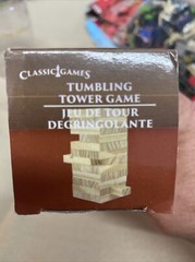 Tumbling Tower Game 72pc Wooden Stacking Blocks Classic Games Factory Sealed W
