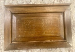 Antique Chinese Mahjong 5 Drawer Wood Box Set Bamboo Bone Mah-Jongg 144 pieces.