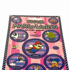 Vintage 90’s Nintendo NOS Super Mario World Slamcaps Pogs By Slamco NEW Sealed