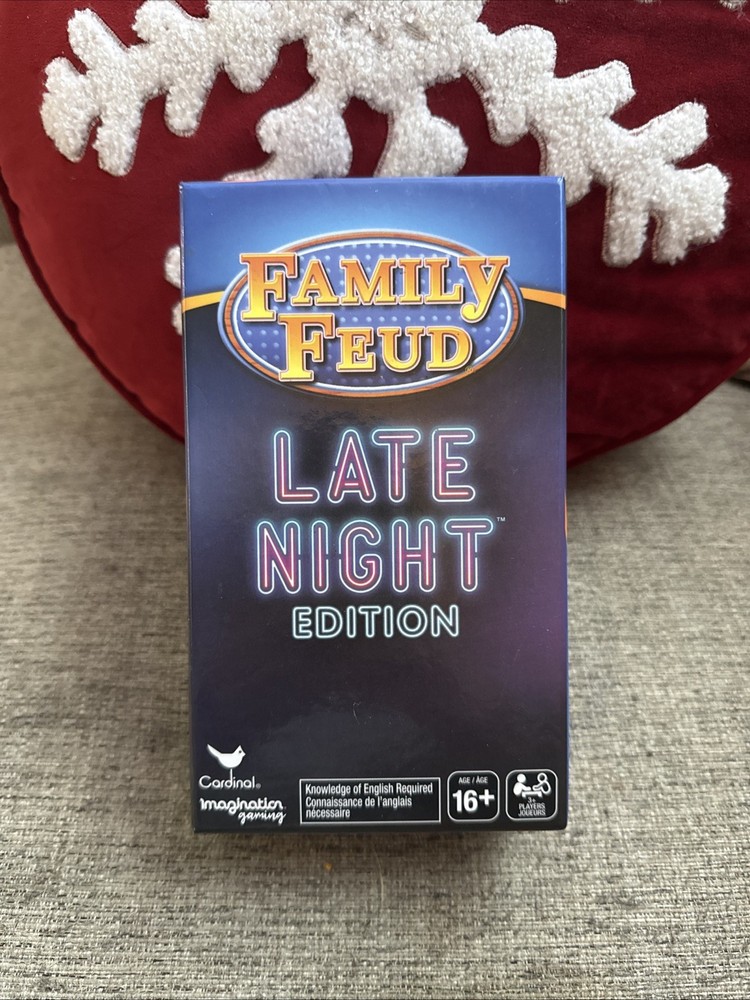 Family Feud Late Night Edition Adult Teen Game Opened Box, Sealed Cards