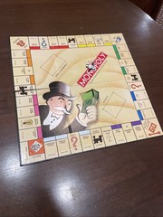 Monopoly Vintage Game Collection 2005 Wooden Box Bookshelf
