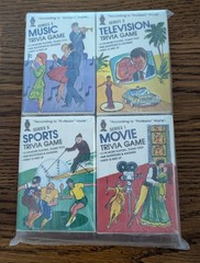 Hoyle Amtrak Pocket Trivia Game LOT Music Sports Movie Television NEW