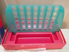 Complete 2006 Ravensburger GO FOR 4 Board Game Travel Connect Four Clone *RARE*