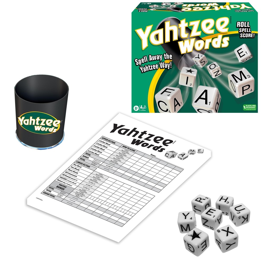 Winning Moves Yahtzee Words, Family Word Game Version of Yahtzee