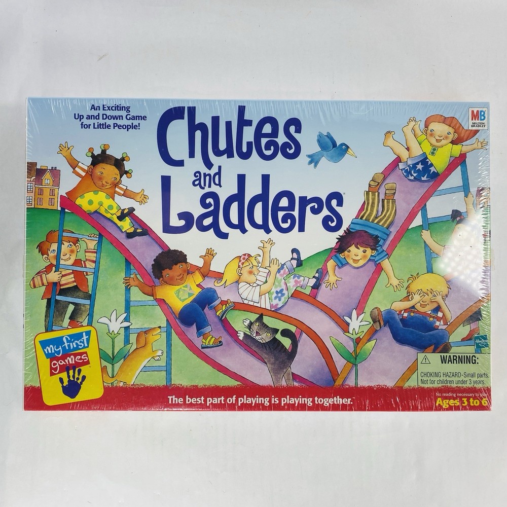 New! 1999 Chutes and Ladders MB Board Game My First Games Sealed