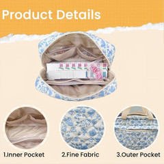 Mahjong Tile Set, American Mahjong Set with Floral Quilted Carrying Bag, 166 Whi