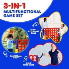 Jumbo 4-to-Score 4 in A Row Giant Game Set Kids Adults Family Fun Outdoor Rings