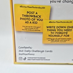 Better Than Yesterday Card Game Of 365 Daily Challenges 1+Players Ages 16+