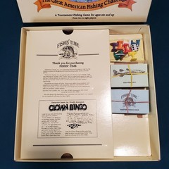 Fishin’ Time Fishing Challenge Board Game 1986 VINTAGE Distinctive Games USA **