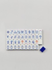 US Stock American Mahjong Tiles 160 Blue and White Porcelain Mahjong Set