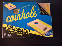 5 Family Games NEW Tabletop Coinhole, Djeco (French), Pyramid Puzzle, Chit Chat