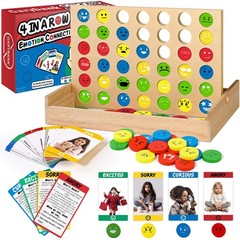 Social Emotional Learning Therapy Games for Kids, w/56 Emotion Cards, Connect…