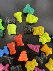 Gogo’s Crazy Bones Lot of 61 Neon Mixed Series Black White Glitter 57 10 37 18