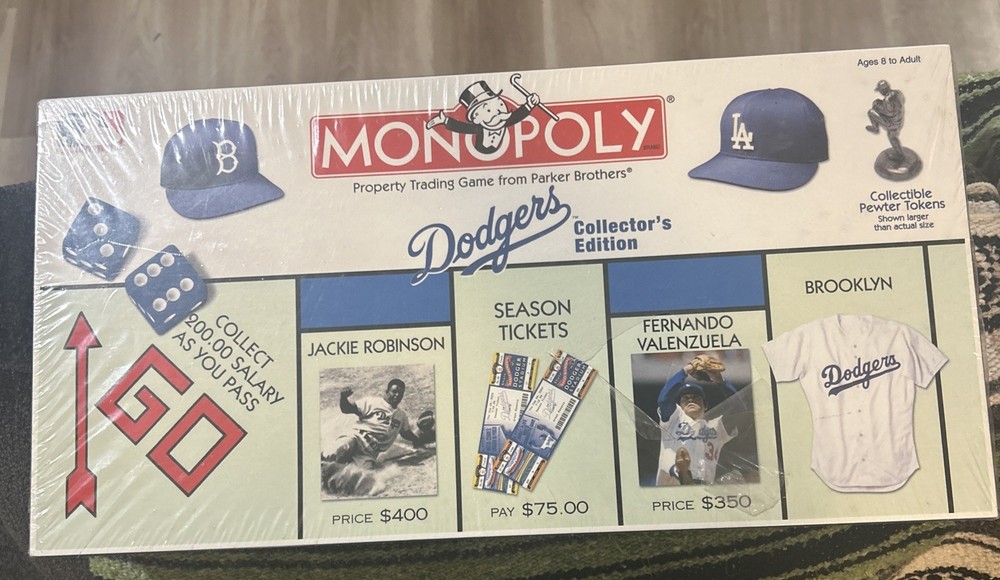 Monopoly Dodgers Collector’s Edition Board Game (2000) Factory Sealed See Pics
