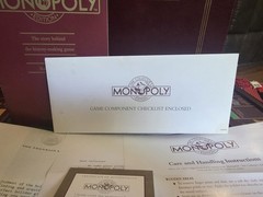 Franklin Mint MONOPOLY Collector’s Edition Wood Board Game 1991 Complete* W/ COA