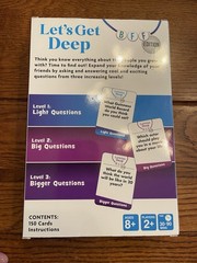 Let’s Get Deep BFF Edition Question Game NEW Factory Sealed