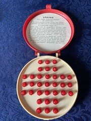 Vintage SPRING Solitaire PEG GAME Schmidt Spiele German Travel Edition FREE S/H