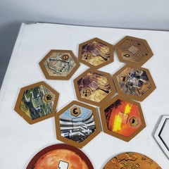 Terraforming Mars Token Lot. 1st Player Marker 9 Special & More Tile Stronghold