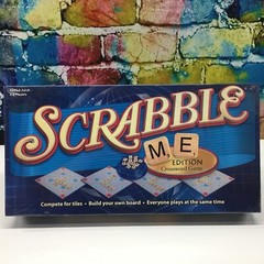 Scrabble Me Edition Crossword Game Words Wood Tiles 2-4 Players Ages 8-Adult NEW