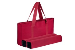 American Mahjong Set – Red Burgundy Soft Bag – 166 White Engraved Tiles, 4 Al…
