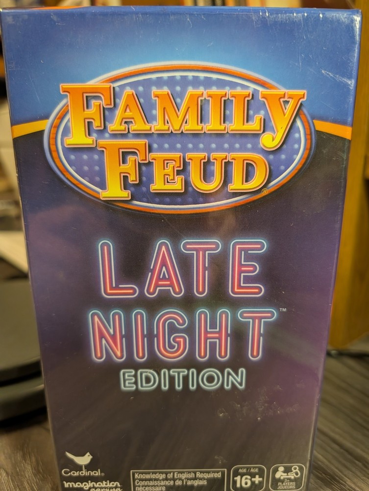 Family Feud Game Late Night Edition Quiz Party Game by Cardinal NEW Sealed