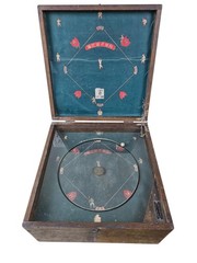 Vintage Japanese Skill Baseball Game 1930s Wooden Tabletop Pitch Bat Pinball