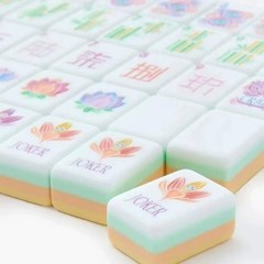 NEW! Vibrant Layered American Mahjong Tiles – Lemon Chiffon – Set 160 Tiles