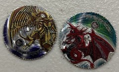 Yu-Gi-Oh Chokas/ Tazos / Pogs. Sabritas. Lot Of 11. Shiny