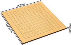 Beechwood Veneer (0.4-Inch) Etched Beginner’S Reversible 9X9/13X13 Go Game Set B