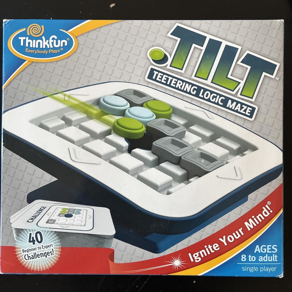 Thinkfun Tilt Teetering Logic Maze Game 2010 Think Fun Complete – Rare HTF
